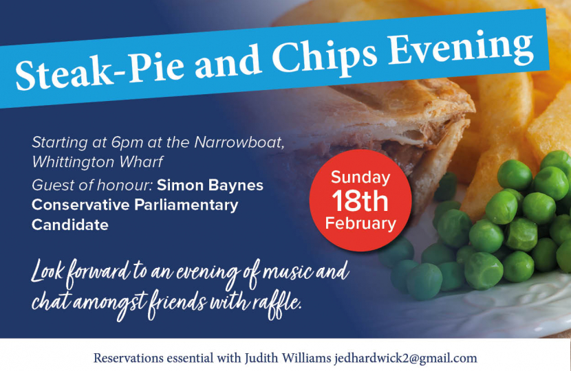 Steak-pie and chips evening