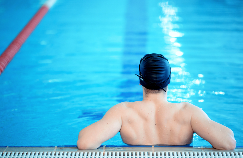 Man in swimming pool