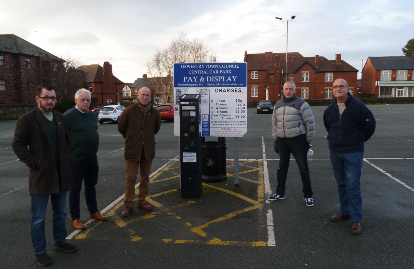 Conservative Councillors in Oswestry Central Car Park