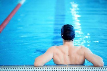 Man in swimming pool